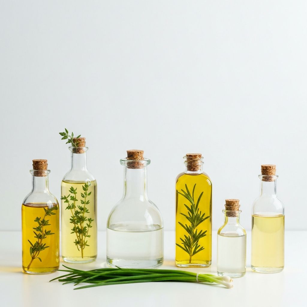 Pflanzenöle in Glasflaschen